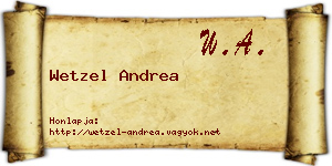 Wetzel Andrea névjegykártya